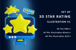 Set of 3D Star Rating V1