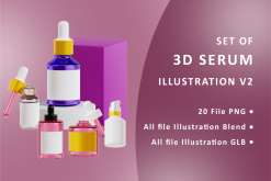 Set of 3D Serum Illustration V2