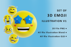 Set of 3D Emoji V1