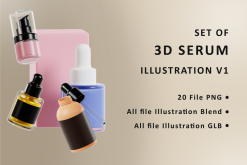 Set of 3D Serum Illustration V1