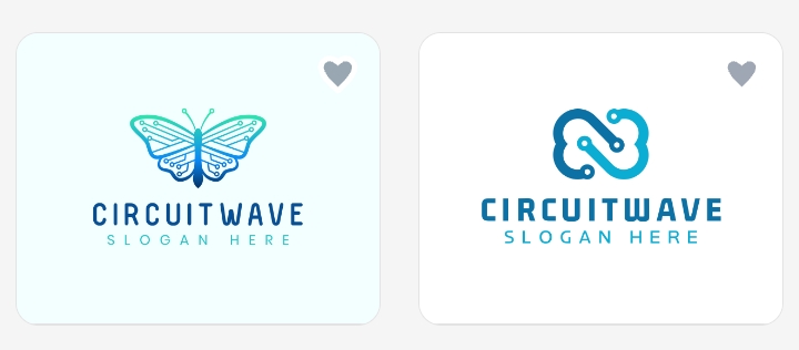 14. Create a tech startup logomark featuring a stylized circuit board pattern, blue gradients, and sharp edges.