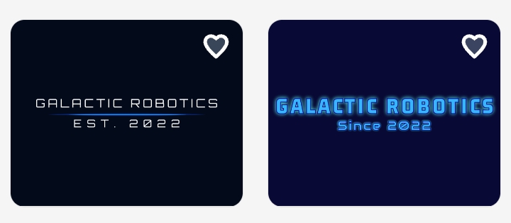 17. Produce a space-themed logo for a robotics brand, featuring galactic and modern tech lettering.