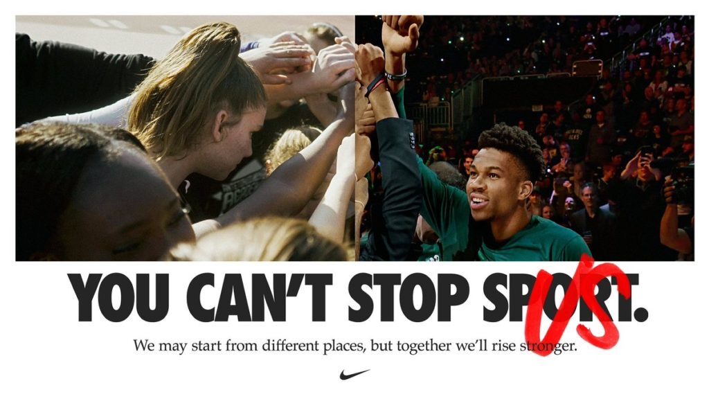 Nike’s “You Can’t Stop Us” campaign empowering unity