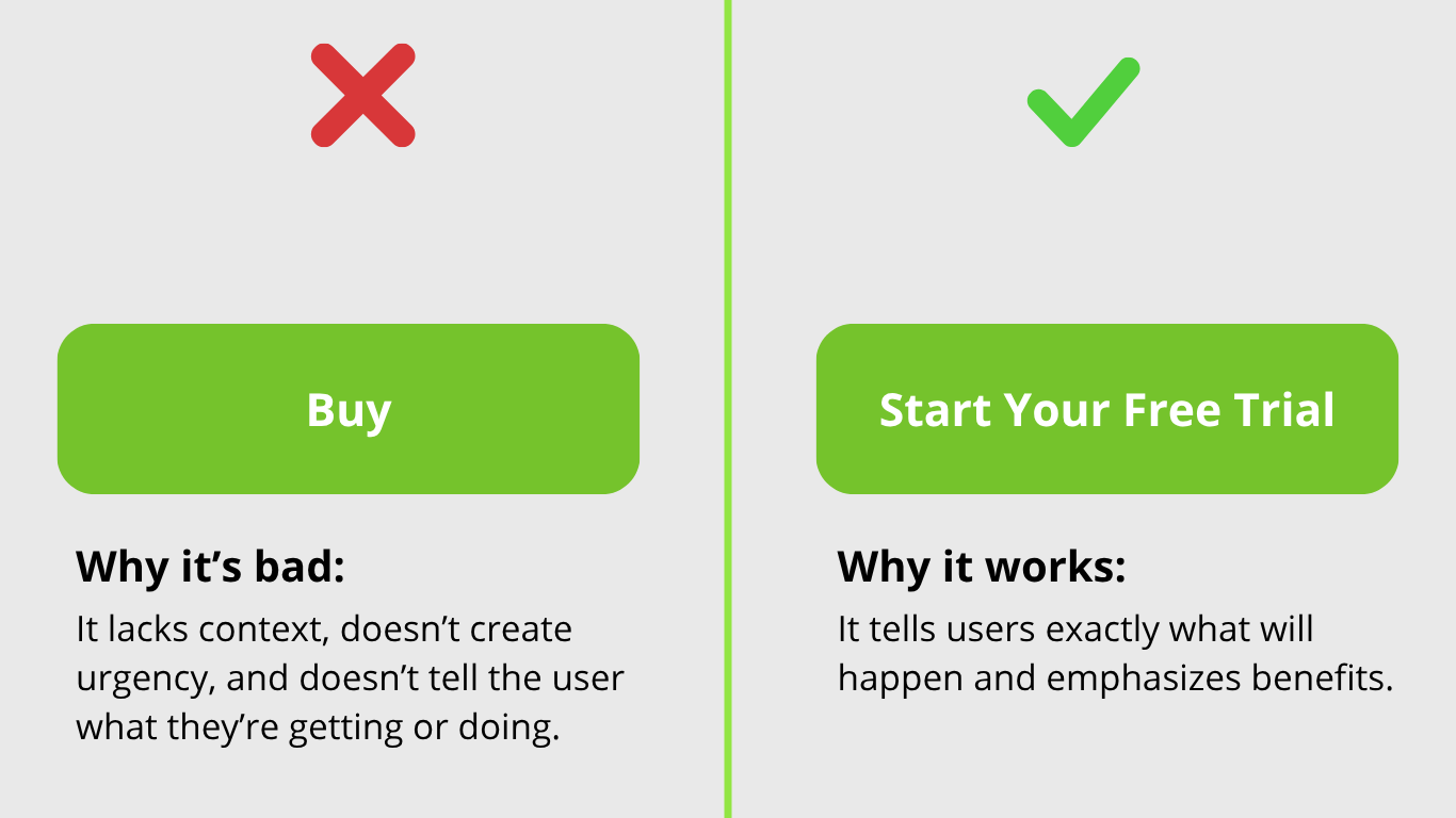 Bad vs Good CTAs