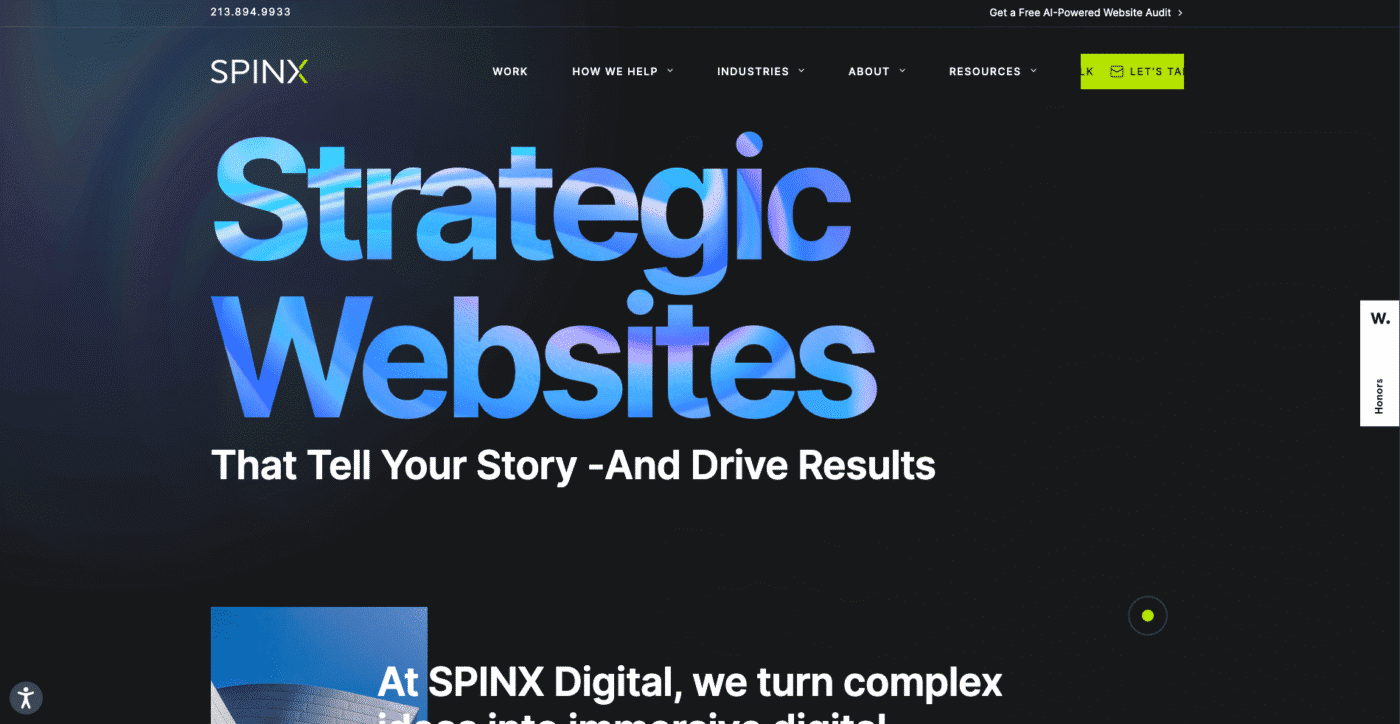 Lusion interactive website with 3D picture movement effects