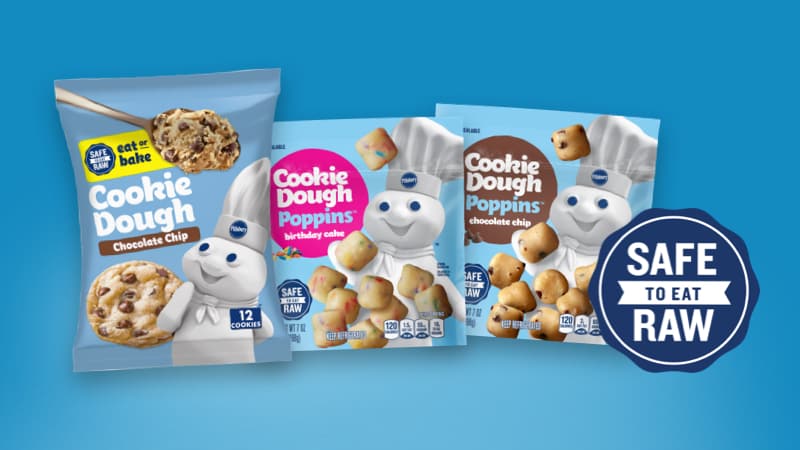 Pillsbury Doughboy mascot logo examples in products (www.pillsbury.com)