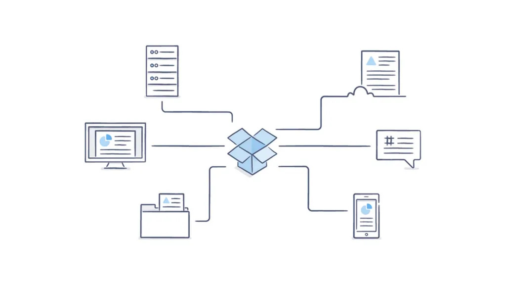  Dropbox logo and usage illustration | Source: Dropbox.com