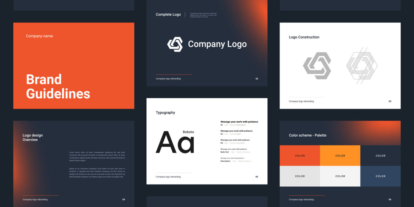Brand manual design example