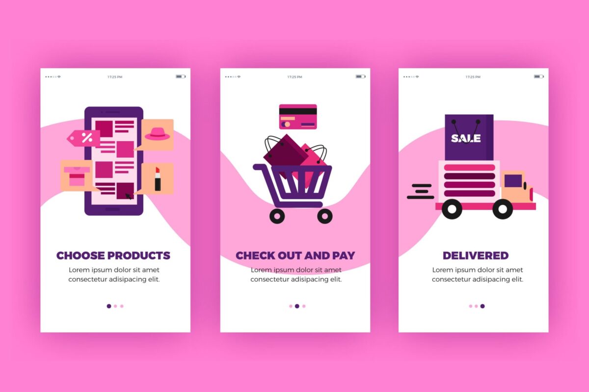 Mobile phone screen showing easy checkout