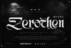 Zerothen Blackletter Font – Modern Gothic Display Typeface