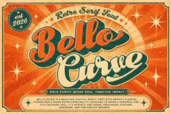 Bello Curve Retro Script Font – Bold Vintage Typeface