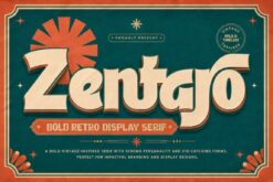 Zentaro Retro Serif Font – Bold Vintage Display Typeface